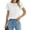 White, variant on Fantaslook Pleated Blouses for Women Dressy Casual Tops Business Work Shirts Ruffle Sleeve Crew Neck Summer Outfits