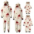 thumbnail image 3 of HomeDM Matching Christmas Onesie Pajamas for Family, Hooded One Piece Vacation PJs, Cute Printed Holiday Loungewear（Women Size S）, 3 of 6