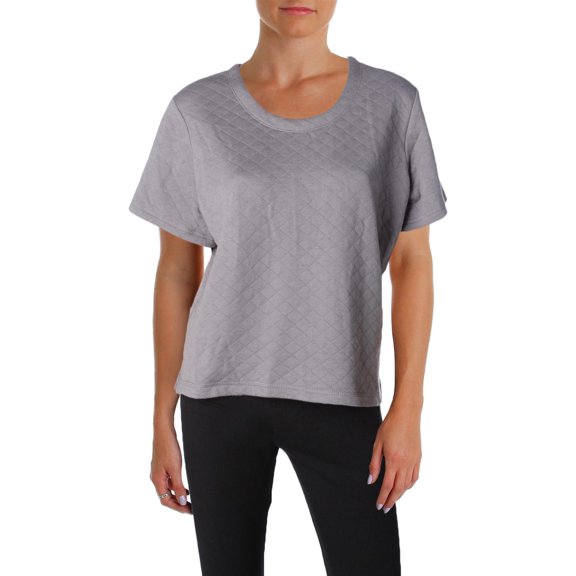 Hue Womens Solid Quilted Pajama Top