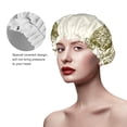 thumbnail image 2 of Kdxio Chickens Print Shower Cap for Women,Elastic and Reusable,Double Waterproof Layers Bathing Hat, 2 of 6