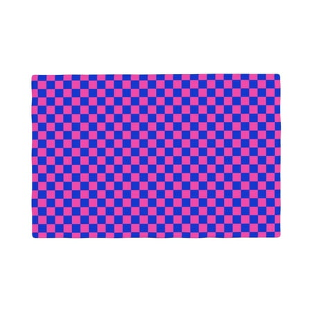 

Placemats Set of 4 Checkered blue pink Y2K retro Heat Resistant Non - Slip Place mats Waterproof table mat for Kitchen Dining-6片装
