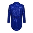 thumbnail image 2 of Linjinx Kids Boys Tailcoat Lapel Open Front Long Sleeve Blazer Full Sequin Jacket Coat Stage Blue 8, 2 of 5