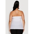 thumbnail image 5 of Womens Plus Size Sheer Ruched Drawstring Tube Top, 5 of 5