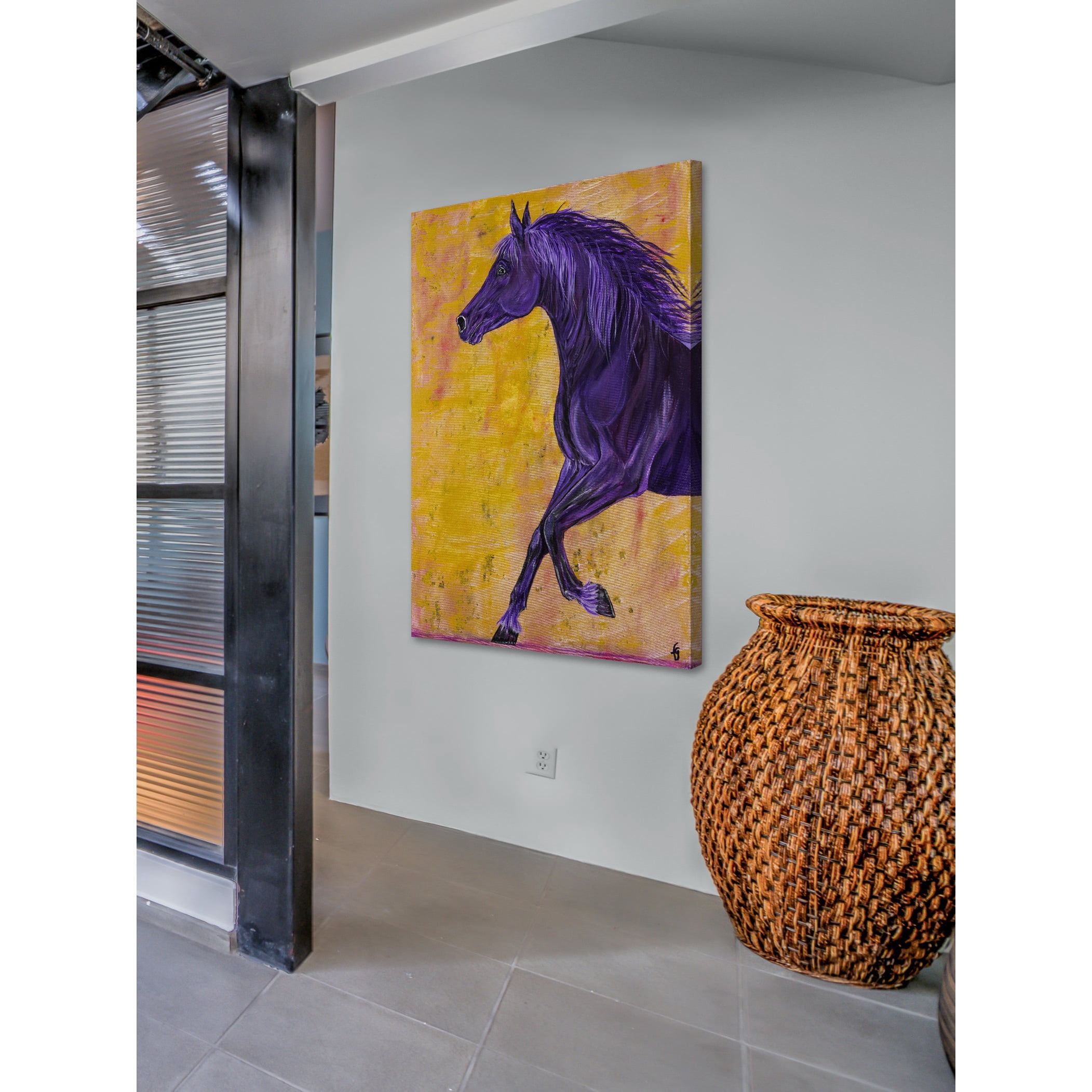 "Amoroso Arabian Horse" Painting Print on Wrapped Canvas