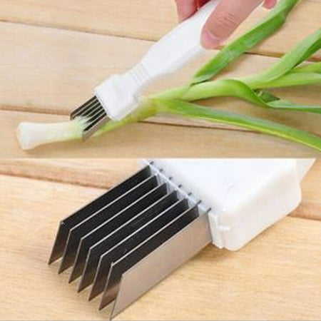 

Kitchen Tool Stainless Steel Green Spring Onion Shredder Slicer Cutter Easy Handle