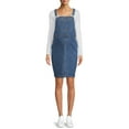 thumbnail image 3 of Time and Tru Maternity Women's Denim Pinafore Dress, 3 of 6
