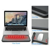 MAX SMART Portable Laptop Lap Desk w Retractable Mouse Pad Tray and Anti-slip Heat Shield