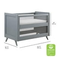 thumbnail image 3 of BreathableBaby Breathable Mesh 3-in-1 Convertible Crib, Gray, Greenguard Gold Certified, 3 of 6