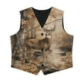 thumbnail image 4 of Garronmavis Deer Boys Outerwear Vests Warm Cute Camo Formal Dress Waistcoat Casual Coat Vest with Pockets Comfortable Boy's 3 Button Formal Suit Vest Fashion Fall Winter Clothes, 4 of 7
