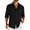 Black, variant on HAiming Men's Button down Shirt Casual Cotton Linen Summer Beach Long Sleeve Loose Basic Tops Blouse with Pocket