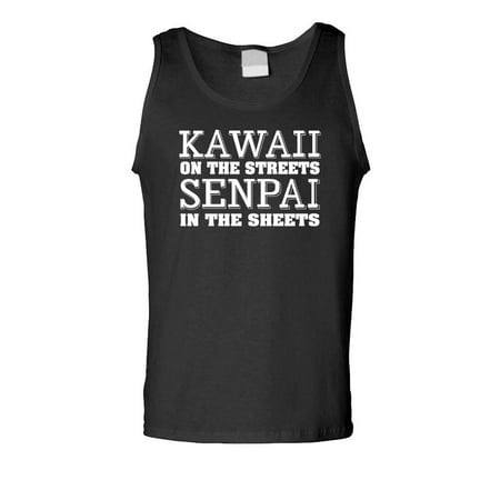 KAWAII IN STREETS SENPAI IN SHEETS anime - Mens Tank (Best Boobs In Anime)