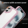 thumbnail image 2 of Compatible with iPhone 16 Plus Clear Phone Case,Drop Protection Anti-fall Rugged Heavy Duty Shockproof Military Protective Tough Durable Transparent Phone Case Cover,Pink, 2 of 7