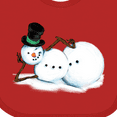 thumbnail image 4 of Inktastic Sassy Snowman in Top Hat Boys or Girls Baby Bib, 4 of 4