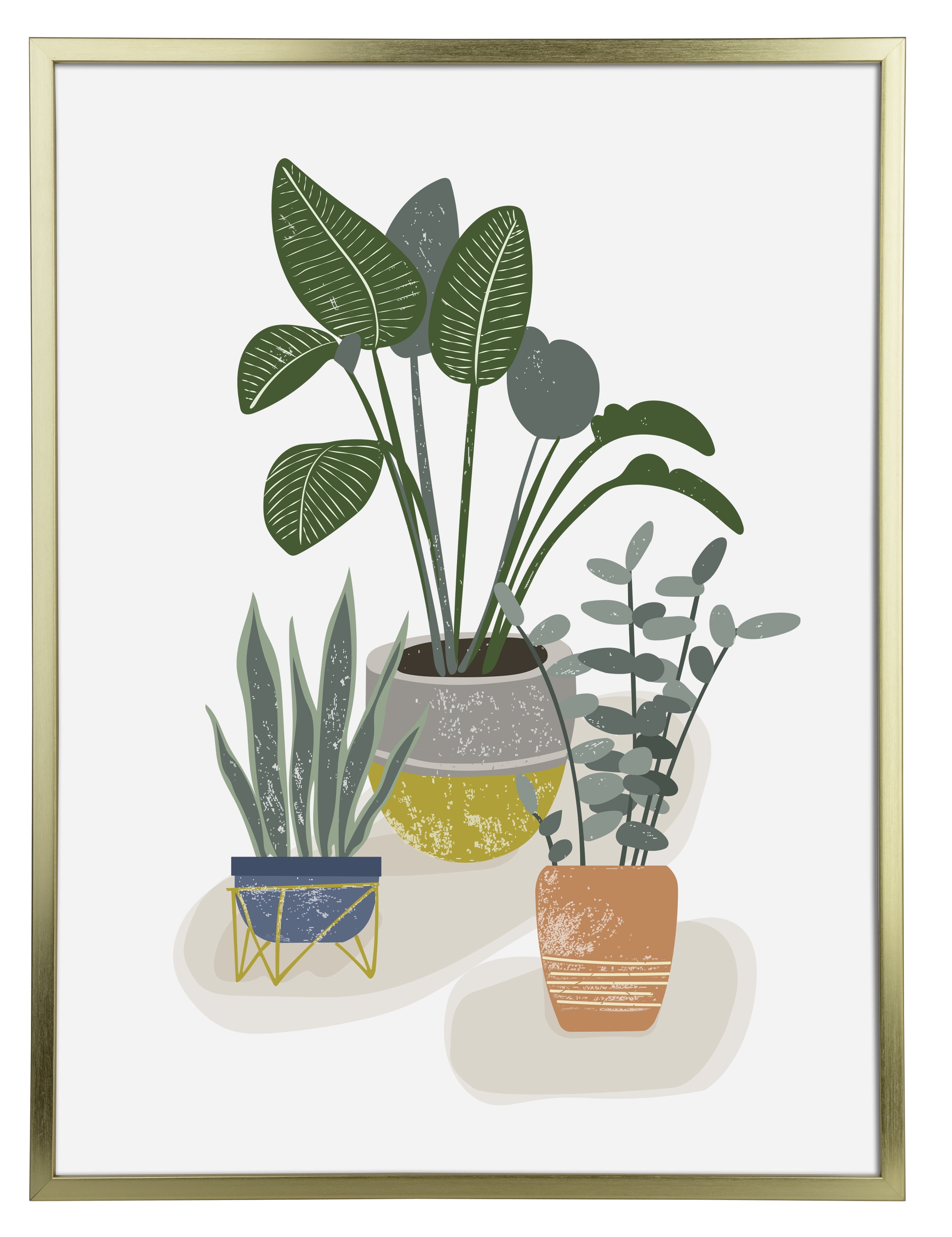 (2 pack) Mainstays – 18x24 Picture Frame – Gold Thin Flat Profile Wall Photo Frame
