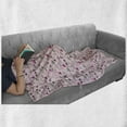 thumbnail image 5 of Winter Soft Flannel Fleece Throw Blanket, Cozy Christmas Concept of Skates Socks Hats and Mittens, Cozy Plush for Indoor and Outdoor Use, 70" x 90", Pale Reseda Green Rose, by Ambesonne, 5 of 5
