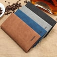 thumbnail image 4 of Cartera plegable ultradelgada larga para hombre, monedero simple, tarjetero de crédito vintage, talonario de cheques, embrague, cuero suave seitruly BB7241-01, 4 of 7