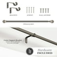 thumbnail image 5 of Kenney® Beckett 5/8" Standard Decorative Window Curtain Rod, 28-48", Pewter, 5 of 11