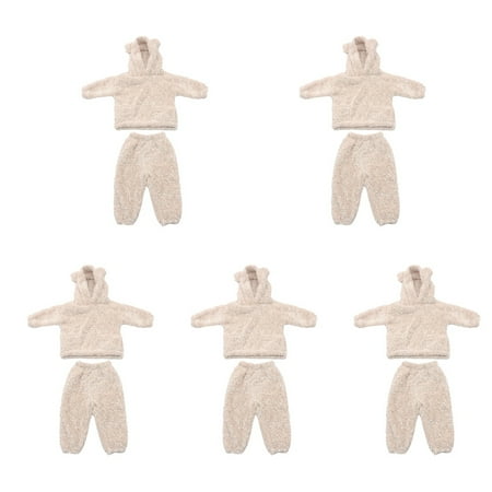 

FRCOLOR 5 Sets Coral Fleece Girls Boys Pajamas Kids Sleepwear Warm Loungewear for Autumn Winter