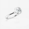 thumbnail image 2 of Zoya Jewel 1.4 Ct Cushion Cut Lab Created Diamond Ring - 14K White Gold Plated Women's Wedding Jewelry - Forever Solitaire Engagement Ring - Bezel Set Gift, 2 of 3
