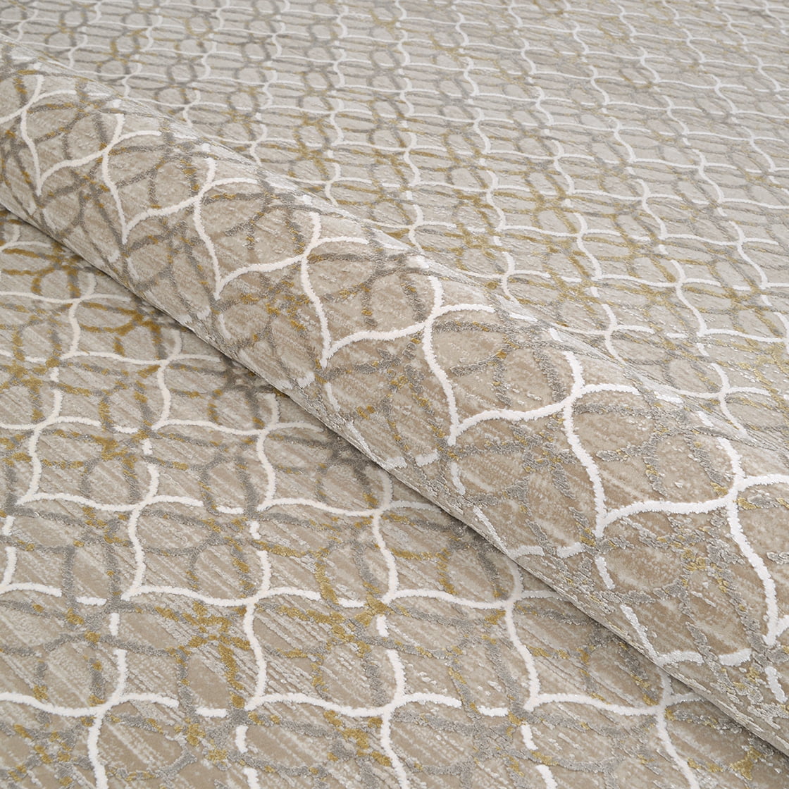 Couristan Siena Harlequin 2'7" x 7'2" Burnished Gold Runner Rug