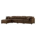 thumbnail image 2 of Audrey Modular - Wedge w/1 Pillow in 2-Tone Mocha Polished Microfiber, 2 of 3