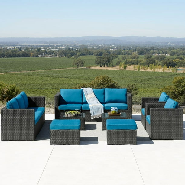 Sectional Wicker Patio Sofa Set, Supernova Outdoor Furniture