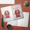 thumbnail image 3 of Happy Valentine's Day Cocker Spaniel Brings Love Heart 5x7in Folded Greeting Card Cockers Dog Lover Gifts Single Note Card with Envelope - 02028, 3 of 5
