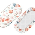 thumbnail image 5 of Gllquen Baby Fitted Bassinet Sheets Set 4 Pack for Newborn Baby Girls 32 in x 16 in, Red Floral, 5 of 8