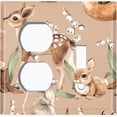 thumbnail image 4 of Metal Light Switch Plate Cover Cute Forest Animals Squirrel Mouse ANM015, 4 of 13