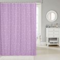 thumbnail image 2 of Manfei Sparkle Stars Print Shower Curtain 72Wx72L,Kawaii Cartoon Theme Bathroom Curtain,Light Purple White, 2 of 5