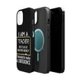 thumbnail image 2 of DistinctInk Tough Case for Apple iPhone 15 (6.1" Screen), Compatible with MagSafe Charging - I Am A Teacher Make Difference Not Money, 2 of 6