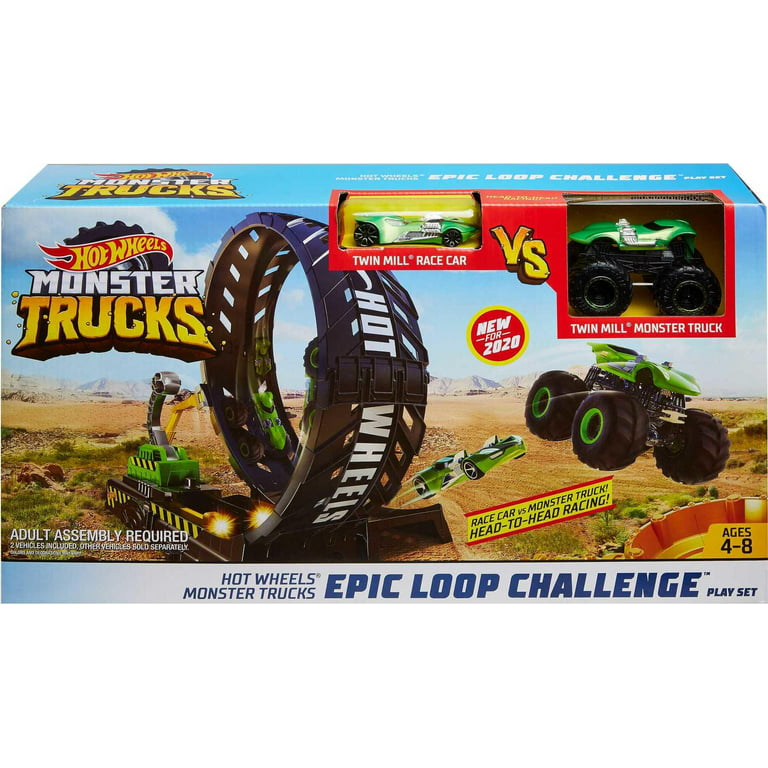 NIB Hot Wheels Monster Truck Epic Loop Challenge Play Set with Truck and  Car