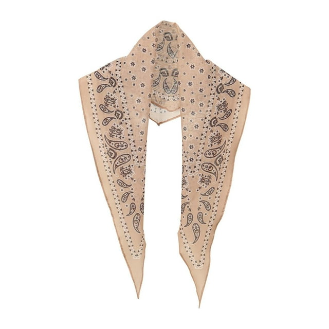 Aocisk Classic Italian Bandana Versatile Headband Scarf Paisley Pattern Accessory for Every Occasion Beige One Size
