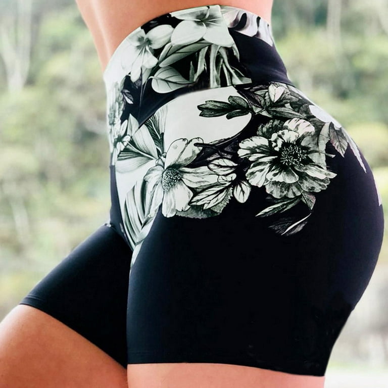 Women's Sexy Spandex Yoga Booty Shorts High Waist Workout Dance Hot Pants  Butt Lifting Leggings