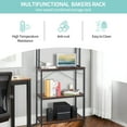 thumbnail image 6 of SYTHERS 5-Tier Bakers Rack, 32" x 16" x 67" Kitchen Microwave Stand Coffee Bar Metal Storage Organizer Rack with 10 S-hooks, Rustic Brown, 6 of 8