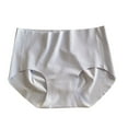 thumbnail image 2 of HUPOM Womens Underwear Cotton Cotton Boxers For Women Medium waist Elastic Waist Solid Thong Gray L, 2 of 3