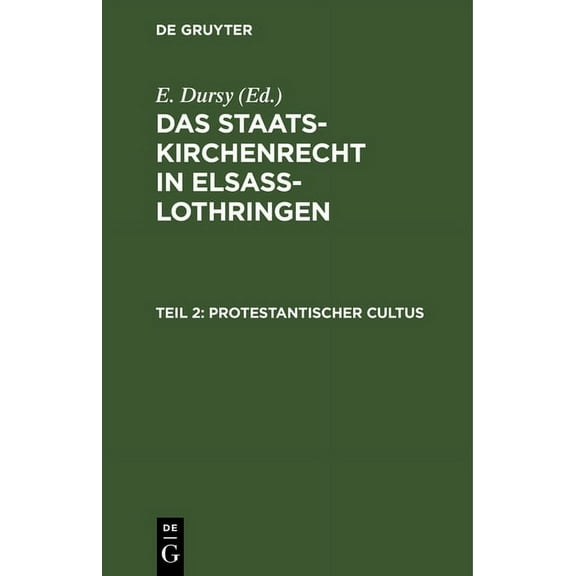 Protestantischer Cultus, (Hardcover)
