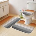 thumbnail image 2 of Orange Gray Bath Mat 3 Piece Bathroom Rug Set, Farmhouse Retro Gradient Wooden Grain Non Slip Bath Rug Contour Mat and Toilet Lid Cover, Absorbent Shower Mats Soft Bath Rugs and Mats Sets, 2 of 8