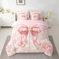thumbnail image 2 of Castle Fairy Dreamy Jewelry Bow-Tie Twin Bedding Sets 7-Piece for Child Teenagers Adults Female,Vintage Chic Flowers Bedding Comforter Set Microfiber,Kawaii Floral Bow Breathable Sheet Sets, 2 of 8