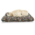 thumbnail image 1 of Mushrooms Pet Bed, Various Shapes Blots on a Dark Teal Background, Chew Resistant Pad for Dogs and Cats Cushion with Removable Cover, 24" x 39", Green Burnt Sienna, by Ambesonne, 1 of 4