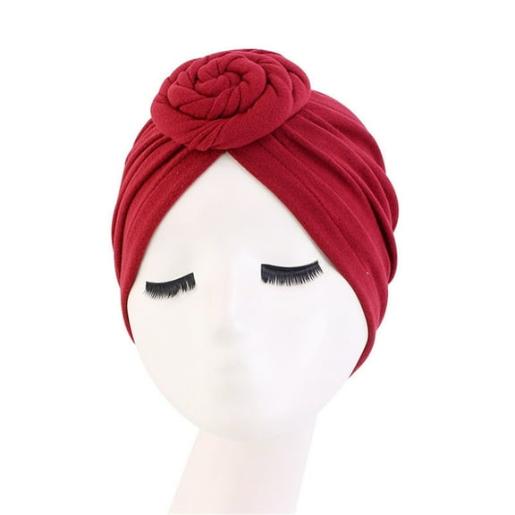 BRDFRL Stretch Turban Hats for Women - African Knot Headwraps Soft Pre Tied Bonnet Hair wrap Pretied for Black Women