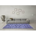 thumbnail image 3 of Ahgly Company Indoor Round Abstract Blue Modern Area Rugs, 3' Round, 3 of 4