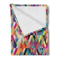 thumbnail image 2 of Abstract Soft Flannel Fleece Blanket, Bauhaus Style Pattern of Geometric Shapes as Colorful Diagonal Tiles Modern Print, Cozy Plush for Indoor and Outdoor Use, 50" x 70", Multicolor, by Ambesonne, 2 of 5