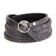 thumbnail image 1 of Pulsera ancha de cuero PU, joyería punk, regalos, pulsera ajustable vintage de moda. Negro, 1 of 9