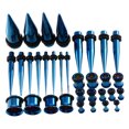 thumbnail image 1 of Calibradores De Oído De Acero Inoxidable Estiramientos De Túneles De Perforación Anillos Tóricos Dobles Sunnimix Azul Kit de estiramiento de medidores de oído, 1 of 7