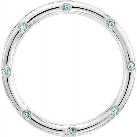 Blue Topaz Sterling Silver Large Polished Chain Slide