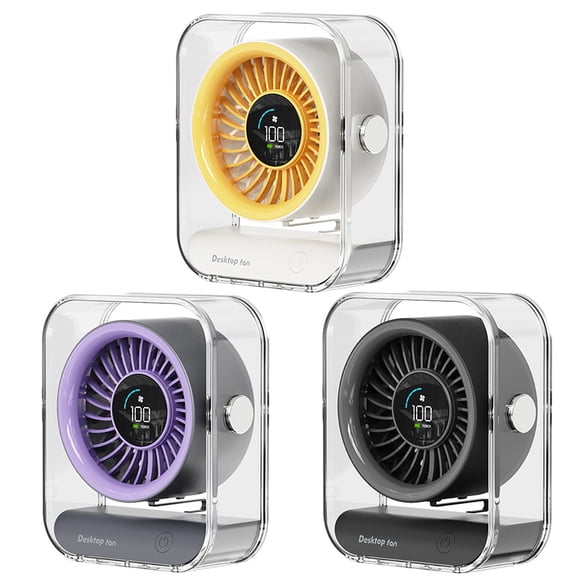 Ventilador ajustable USB 100 velocidades Ventilador de escritorio silencioso para el hogar Pantalla LED