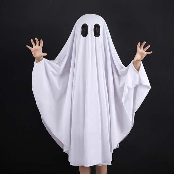 FYDUU Ghost for Kids, Toddler Ghost Halloween , Halloween Fancy Dress Ghost Cape for Boys Girls Holiday Ghost