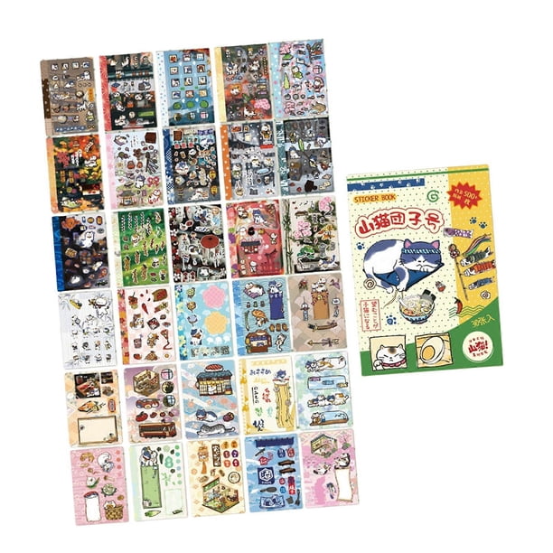 Scrapbook Sticker, Artistic Journaling Sticker Book Aesthetic Sticker Decorative Scrapbook Sticker for Adults Students Multicolor