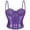 Purple, variant on SDNall Women's Corset Top, Fishbone Lace Strappy Tank with Adjustable Back Ties, Casual Summer Fashion Basic